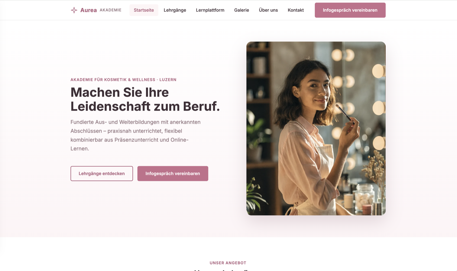 Vorschau der Demo-Website Aurea Akademie